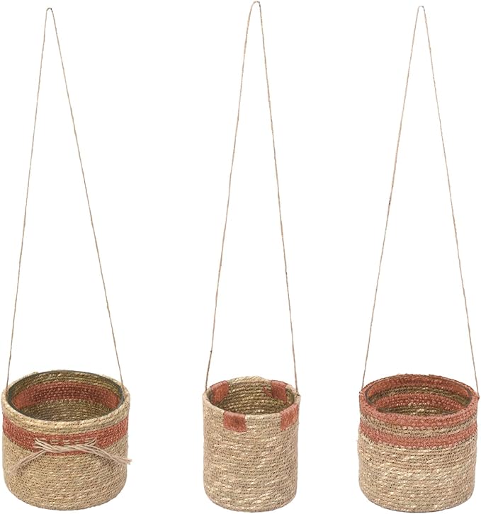 Haven Set 3 Pink Hanging Planter - Tea Light Candle Holder
