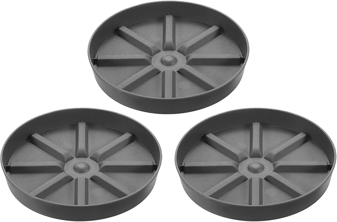 PATIKIL Plant Pot Saucers 7.5 Inch, 3 Pack Plastic Round Plant Pot Thicker Flower Drip Tray for Indoor Outdoor, Gray
