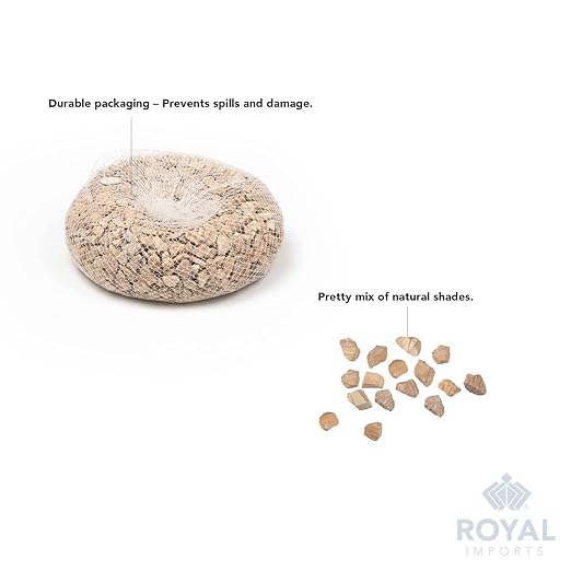 Royal Imports 5LB Decorative Stones River Pebbles Painting Rocks for Fish Aquariums, Plant Gravel, Landscaping, Home Decor Natural - Small Marble