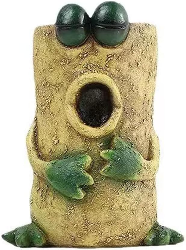 Big and Small Eye Frog Planter - Fun Succulent Planter for Indoor and Outdoor Tabletop Decorations, Wacky Frogs, Christmas/Birthday Fun Gift. (Frog C)