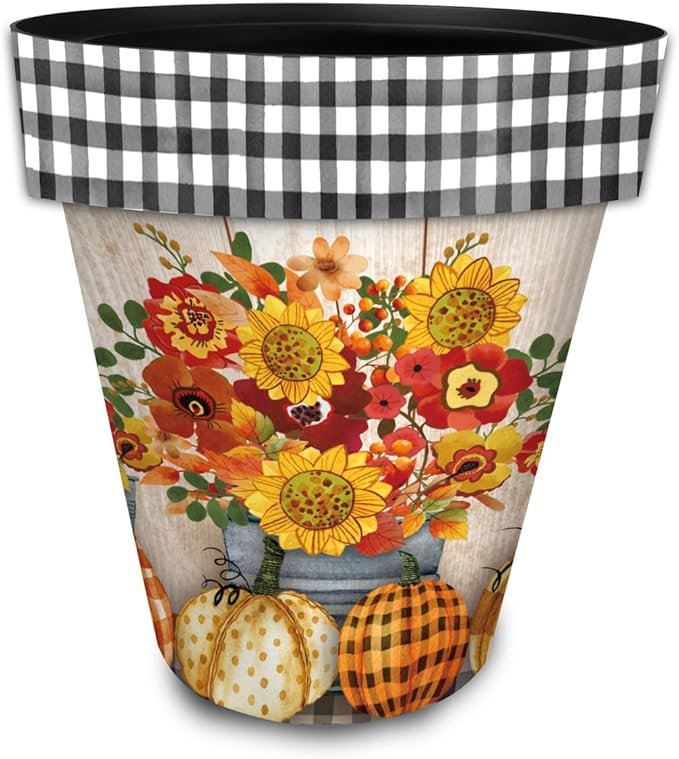 Briarwood Lane Fall Planter 14" x 15" x 15" Autumn Bouquet Large for Fall Planter