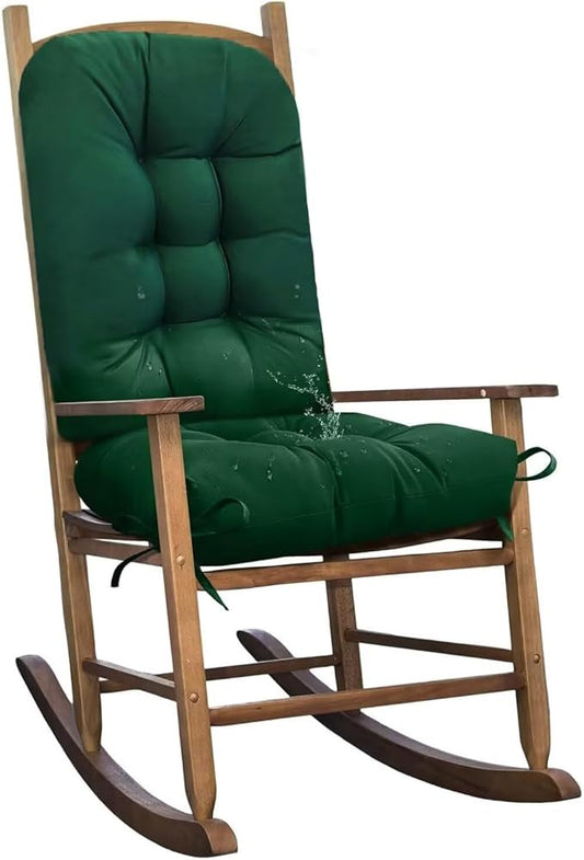 Patio Chair Cushions Tufted Seat Pad Waterproof Patio Furniture Cushions Indoor Outdoor Floral Dining Chair Pads Dark Green
