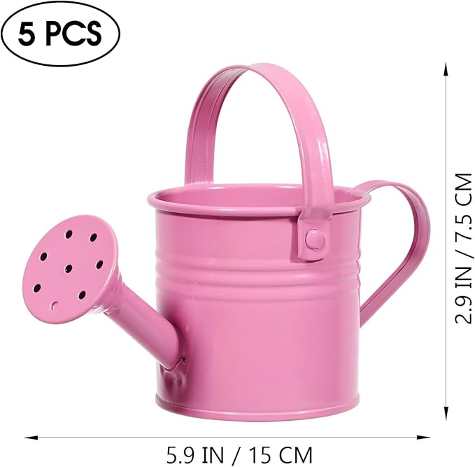 NOLITOY 5pcs Small Watering Can for Garden and Home Plants, Portable Sprinkling Kettle Watering Pot, 5.90 X 2.95 Inches, Random Color