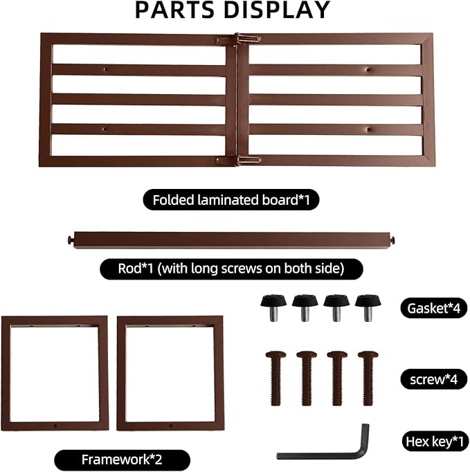 Modern Indoor Plant Stand for Living Room Corner, Foldable Metal Plant Display Shelf for Multiple Pots,Mid Century Slatted Bench for Patio, Garden Load Bearing 330 lbs 26" L x 10.4" H x 8.6" W 2 Pack Coffee