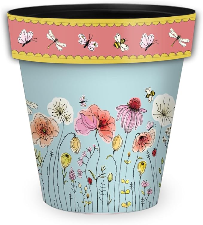 Briarwood Lane Spring Planter 11.75" x 11" x 11" Wildflowers Medium for Spring Planter