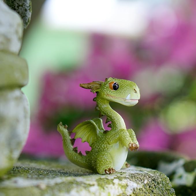 Top Collection 4412 Miniature Fairy Garden & Terrarium Mini Dragon Statue, Small