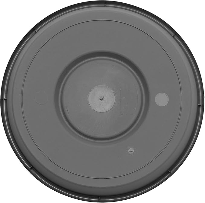 Bloem Terra Resin Saucer Tray: 15" Bottom Width - Charcoal Gray - Matte, Durable, Ribbed Bottom, Indoor and Outdoor, Fits 20" Terra Pots