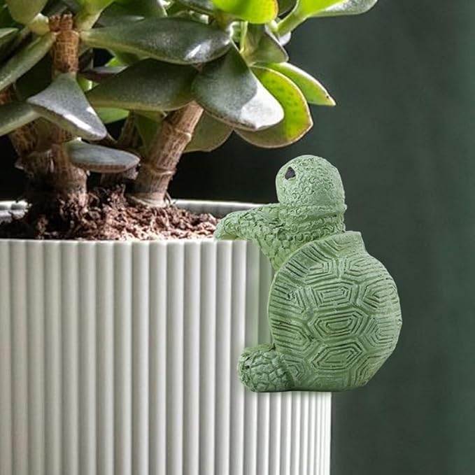 Flower Pot Decorations – Realistic Resin Turtle Statue, Pot Hugger & Hanging Ornament | Lifelike Climbing Design for Garden, Aquarium & Home – Patio Decor Essential