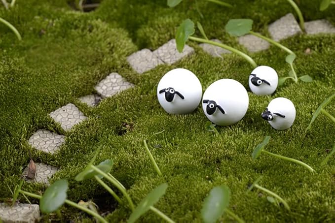 9pcs Sheep Micro Landscape Ornaments, Miniature Figurines Fairy Garden Accessories, Garden DIY Kit