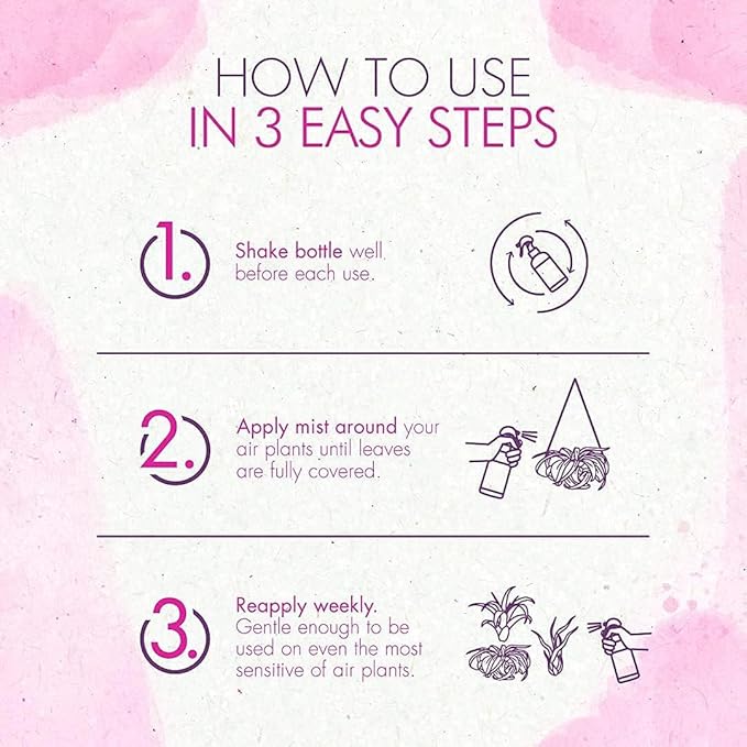 Organic Ready to Spray Air Plant Food - Fertilizer Mist for Weekly Use - Best for Live Tillandisa, Bromeliads, and Other Common Air Plants (8 oz)