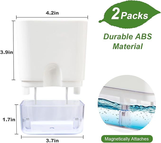 Self Watering Pots for Indoor Plants: African Violet Pots Planter with Visible Reservoir Self Watering Planter for Herb, House Plant Planting