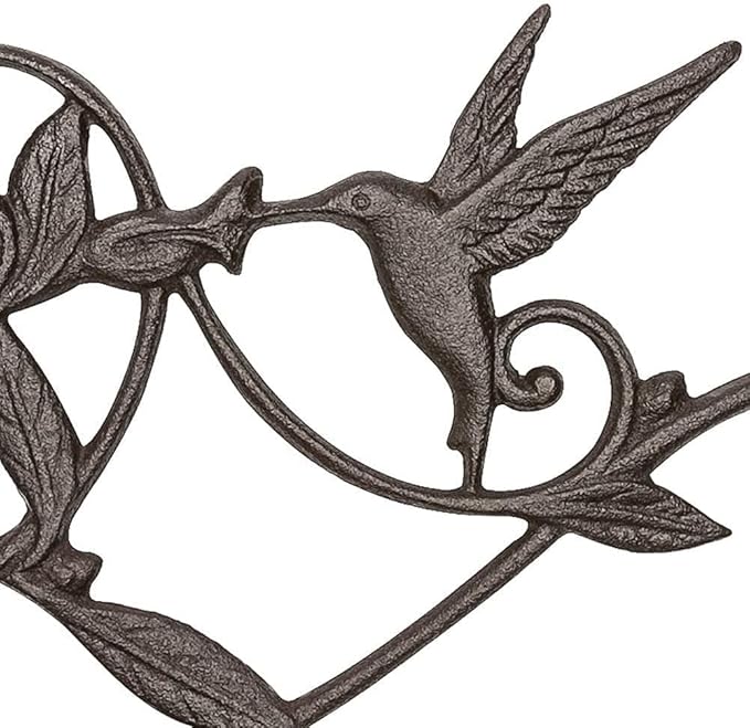 DEWEL Iron Plant Hangers, Outdoor Hanging Baskets for Plants, Decorative Wall Plant Hooks, Bird Feeder Hanger, 2Pack