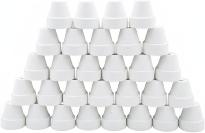 30-Pack Mini White Clay Pots – Small Ceramic Flower Pots for Succulents, Cactus, DIY Crafts, Fairy Garden, School Projects, Mini Planters, Set of 30 (White Clay, 1.2 Inch)