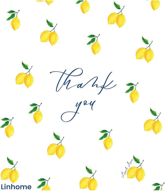 Lemon Collection Thank You Swedish Dishcloth, Reusable Paper Towel, Super Absorbent Cellulose Sponge, Kitchen Cleaning Cloth, Washable & Compostable (Lemon Thank You - 1 Pack)