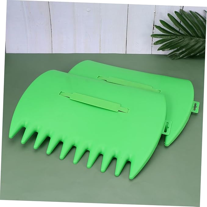 2Pcs Leaves Cleaning Rake Spade Durable Green Garden Tools for Efficient Leaf Removal and Cleanup Easy to Use Cleaning Accessories for Lawn Care