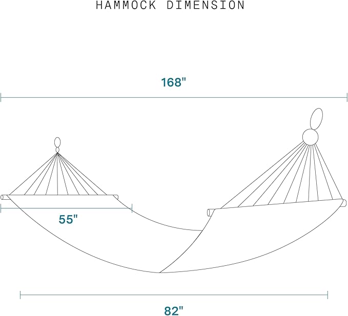 Fab Habitat Rope Recycled Polyester Hammock - Miami - Green - Indoor/Outdoor, Quick Dry, 2 Person 400 lbs Capacity - Patio, Poolside, Backyard, Garden, Beach, Balcony - 12-14 ft Adjustable