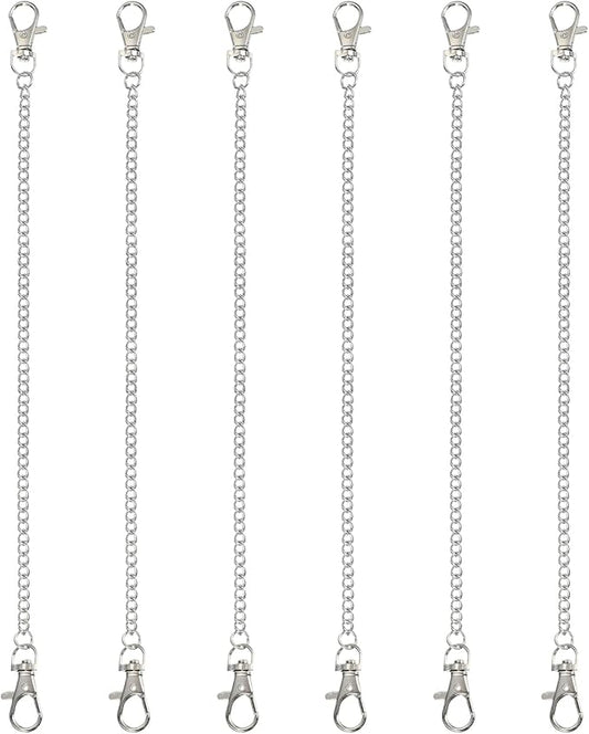 PATIKIL Hanging Chains with Lobster Clasp, 6 Pcs Plant Hangers for Bird Feeders Planters Lanterns Wind Chimes Chalkboards and Ornament, Silver
