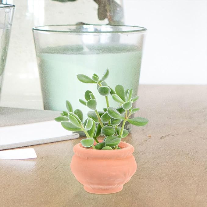 Zerodeko Mini Terracotta Pots 1.5 Inch 6 Pack Tiny Red Ceramic Planters for Succulents Indoor Outdoor Garden Patio