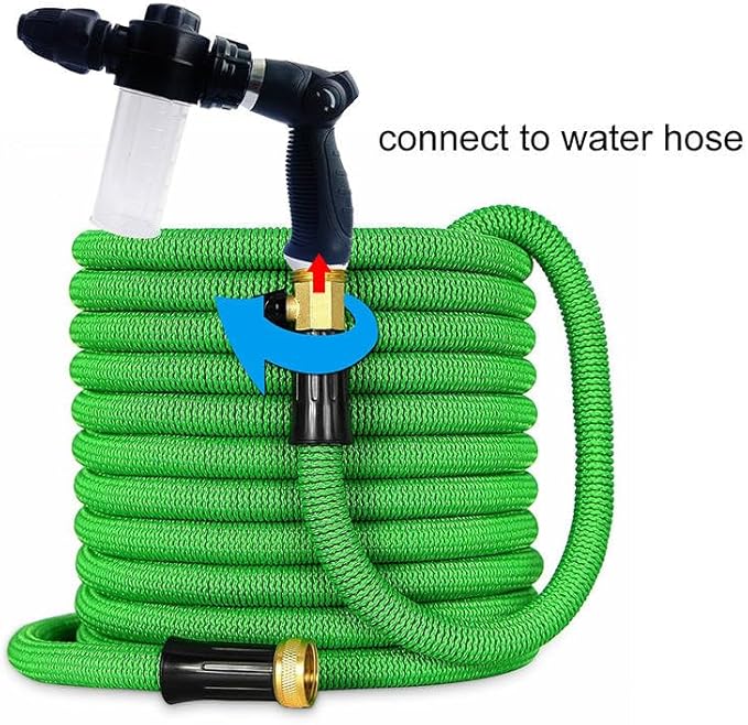 Socila Garden Hose Nozzle and Boat Engine Flush Kit, High Pressure Spray Gun Nozzle with 3.4oz/100ml Soap Dispenser Bottle: Showering Pet, Watering Plant, Lawn Care, Car Wash