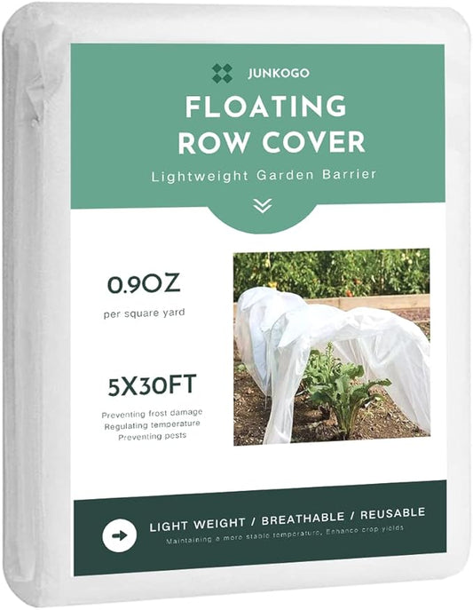 Plant Freeze Protection Cover, 5x30ft Frost Cloth Winter Garden Blanket, Floating Row Cover for Cold Weather and Shade, Perfect for Outdoor Vegetables, Trees, Greenhouse