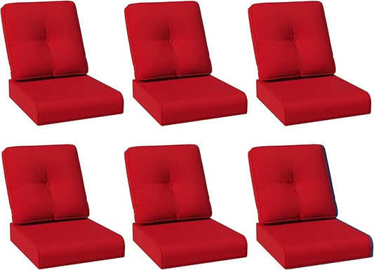 Joyside Outdoor Chair Cushions Set, 22x25/22x24 Inch Patio Furniture Deep Seat Cushions, Water Resistant & Thick Cushion, Outdoor Replacement Cushions for Seat and Sofa