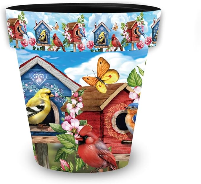 Briarwood Lane Spring Planter 8.5" x 8.5" x 8.5" Floral Birdhouses Small for Spring Planter