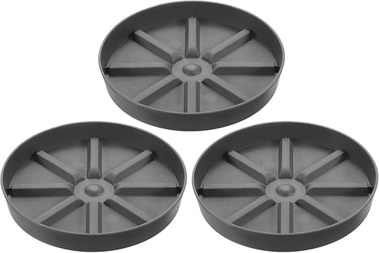 PATIKIL Plant Pot Saucers 6 Inch, 3 Pack Plastic Round Plant Pot Thicker Flower Drip Tray for Indoor Outdoor, Gray