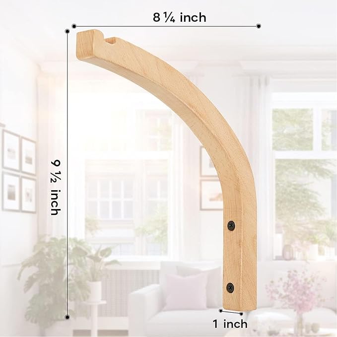 Wall Hooks, Plant Hangers Indoor, 8-Inch Wall Mounted Hanging Plant Hooks for Planters, Lanterns, Flower Bracket, Wind Chimes, Decoration Hooks (2 Pack)