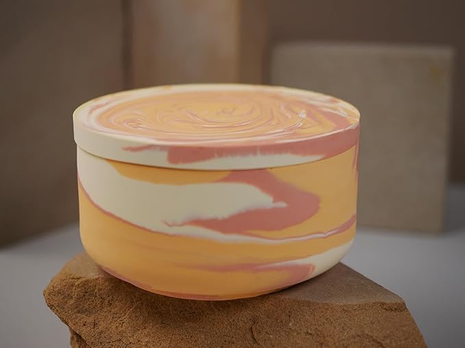 Cup Shape Candle Jar Silicone Mold with Lid, Handmade Storage Bowl Resin Mould, Flower Pot Vase Concrete, DIY Plaster Cast Cement Rings Jewelry Storage Box Mold (Flat Matte)