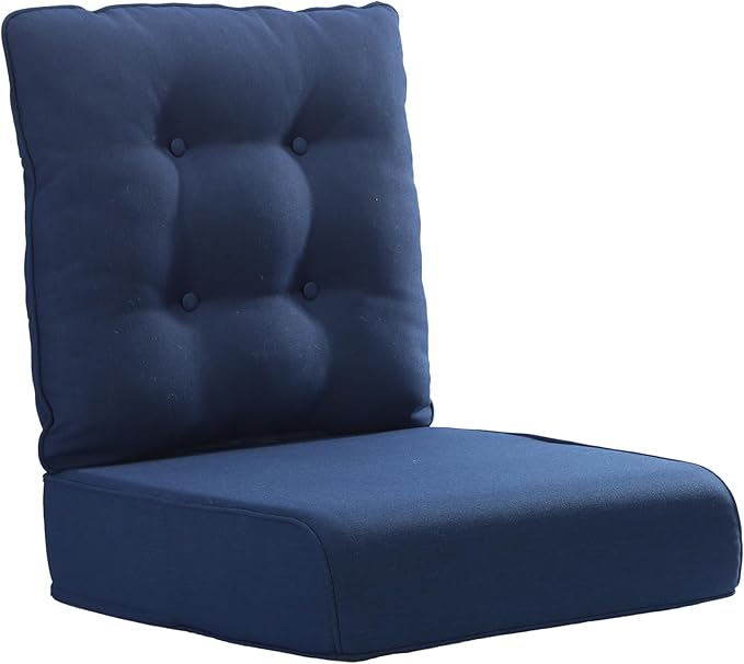 Joyside Outdoor Chair Cushions Set, 22x25/22x24 Inch Patio Furniture Cushions, 6’’ Thick, Water Resistant & Fade Resistant, Outdoor Replacement Cushions for Seat and Sofa