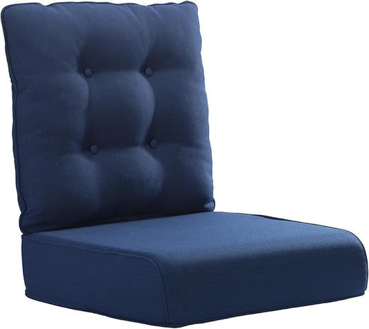Joyside Outdoor Chair Cushions Set, 22x25/22x24 Inch Patio Furniture Cushions, 6’’ Thick, Water Resistant & Fade Resistant, Outdoor Replacement Cushions for Seat and Sofa