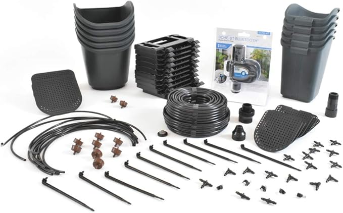 DIG GLW10-100BT Living Wall™ Vertical Garden Planting Kit with Bluetooth Hose End Timer- Modular Design with Drip Irrigation System for Indoor & Outdoor Spaces