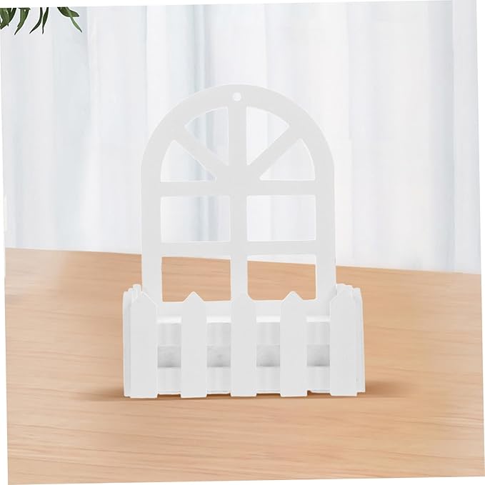 Yardwe 2pcs Wall Mounted Hanging Fence Planter Rustic Floral Decor for Home Office Bedroom and Weddings Year Artificial Flowers for Seasonal Decoration