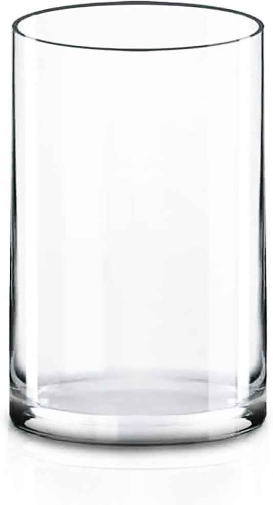 CYS Excel Large Glass Cylinder Vase (H:12" D:8") Flower Vase Centerpieces Hurricane Floating Pillar Candle Holder Terrarium Planter