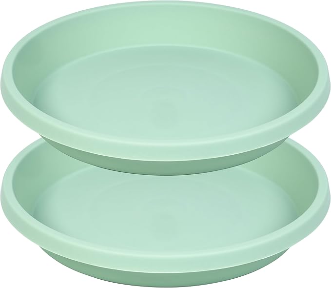 Plant Saucer Round 12 Inch Extra Large Pack of 2 Plant Saucers Heavy Duty Plastic Drip Trays for Large Pots