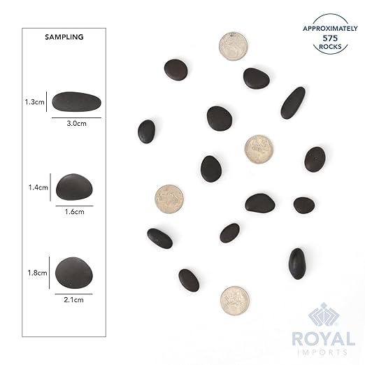 River Rocks Decorative Ornamental Vase Filler Aquarium Gravel Black, Small 30 lbs - Landscaping Pebbles for Indoor Plants, Fish Tank, Terrarium & Home Decor, DIY & Crafting – Royal Imports