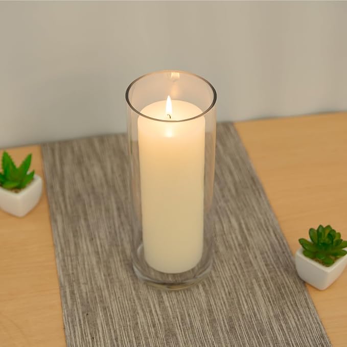 WGVI Quality Thick Weighted Clear Cylinder Glass Vases, 4" W x 6" H, Flower Arrangement Glass Candle Holders Wedding Centerpieces Terrarium Planter Pen Brush Storage Container, Bulk Wholesale, 18 Pcs