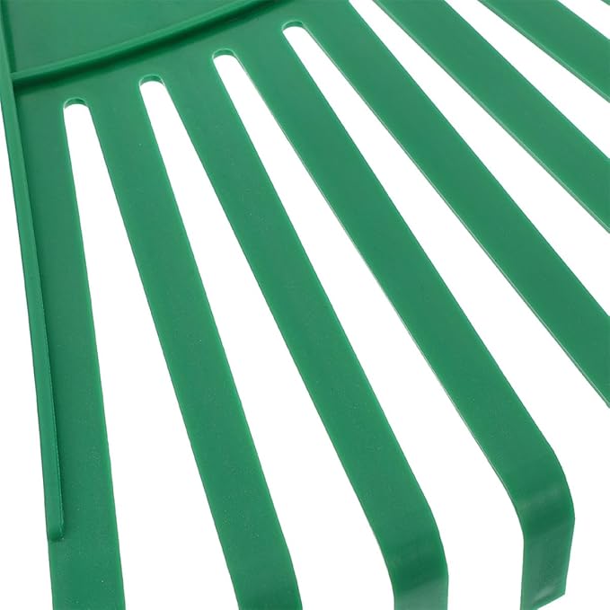 2Pcs Plastic Garden Rake Heads Leaf Rake Gardening Tool for Lawn Yard Grass Cleaning Replacement Patio Heads Sturdy Green Gardening Accessories