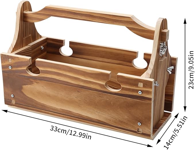 Yuehuam 2 in 1 Folding Wooden Picnic Basket Table, Wooden Outdoor Folding Picnic Table with 4 Glass Holder for Romantic Camping Park, Party, Garden Concerts