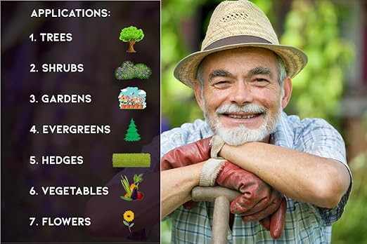 Gardenera 6-6-6 All Purpose Professional Garden Fertilizer - Fuel Robust Growth in Shrubs, Trees, Gardens, and Flowers - 3 QUARTS