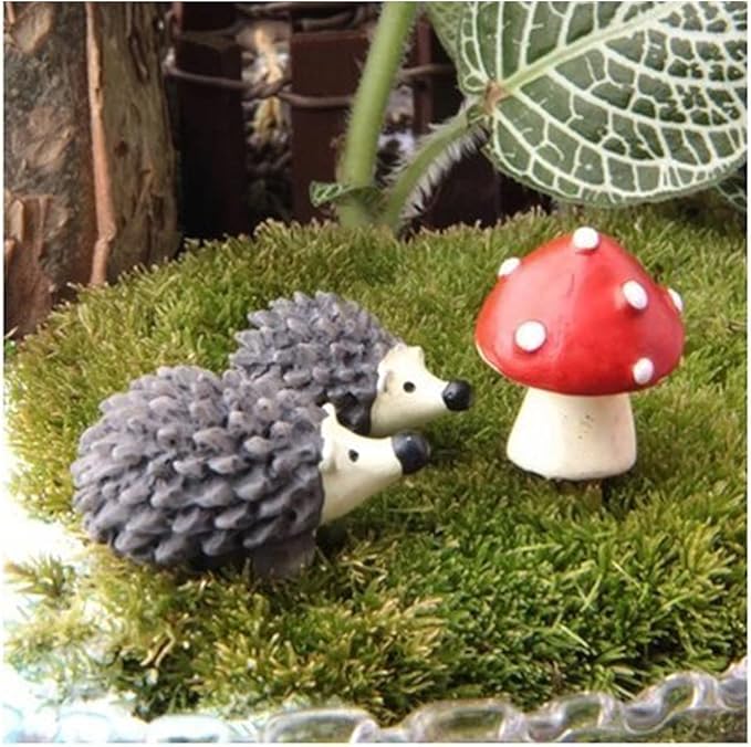 Hedgehogs Fairy Garden Suppliers, Miniature Fairy Garden Accessories Figurines, Micro Landscape, Bonsai Craft Decor 3PCS