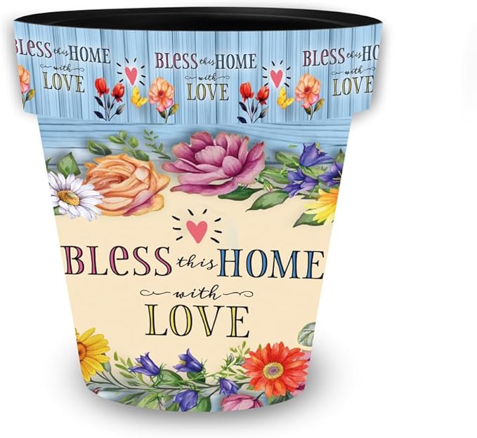 Briarwood Lane Spring Planter 8.5" x 8.5" x 8.5" Bless This Home with Love Small for Spring Planter