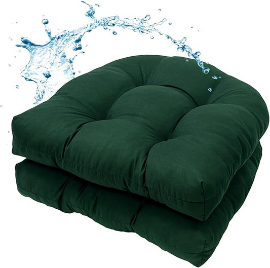 MTMR Water-Repellent Outdoor Chair Cushions Set of 2, 19”X19” Patio Chair Cushions with High Elasticity PP Cotton, Thick Tufted Outdoor Patio Furniture Cushions, Seat Cushions for Outdoor Furniture
