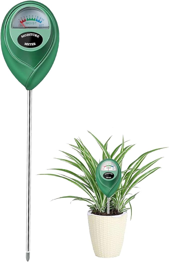 Soil Moisture Meter, Soil Moisture Monitor for House Plants, Soil Hygrometer Moisture Sensor for Indoor & Outdoor, Garden, Farm, Lawn Plant Care, No Battery Needed(Green)