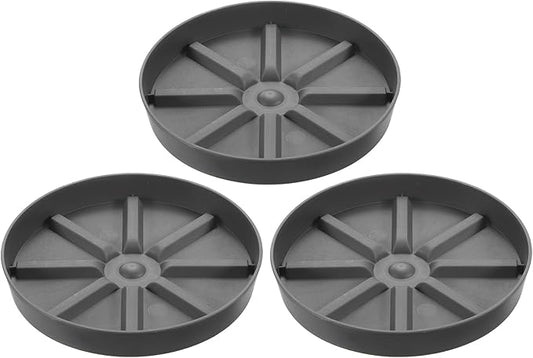 PATIKIL Plant Pot Saucers 10.5 Inch, 3 Pack Plastic Round Plant Pot Thicker Flower Drip Tray for Indoor Outdoor, Gray