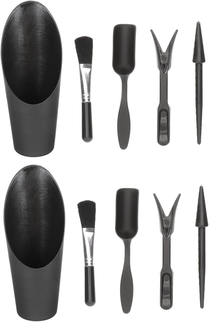 GALPADA 2Sets Gardening Tools for Succulent Planting Durable Accessories for Potted Plants Window Boxes and Garden Care Includes Scooper Transplanter and Cleaning Brush