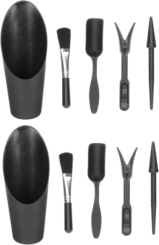 GALPADA 2Sets Gardening Tools for Succulent Planting Durable Accessories for Potted Plants Window Boxes and Garden Care Includes Scooper Transplanter and Cleaning Brush