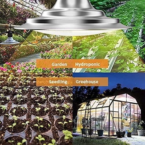 Espird Outdoor LED Grow Lights for Greenhouse 6-Light Waterproof String Grow Light, Full Spectrum LED Plant Grow Light Lamp, Waterproof Greenhouse Grow Lights for Seedling, Veg, Flower