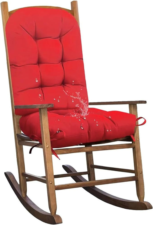 Patio Chair Cushions Tufted Seat Pad Waterproof Patio Furniture Cushions Indoor Outdoor Dining Chair Pads Red
