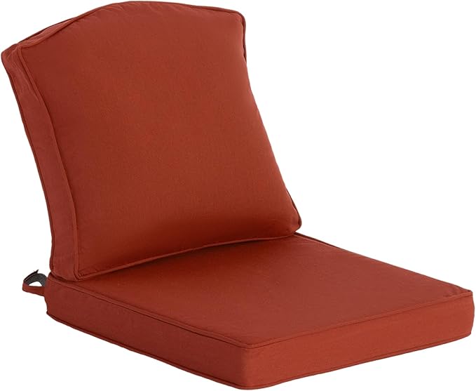 20"x21.5" Outdoor Deep Seat Patio Cushions Set of 1,Water-Resistant UV Resistant Weather Resistant with YKK Zippers,Sunbrella Canvas Henna
